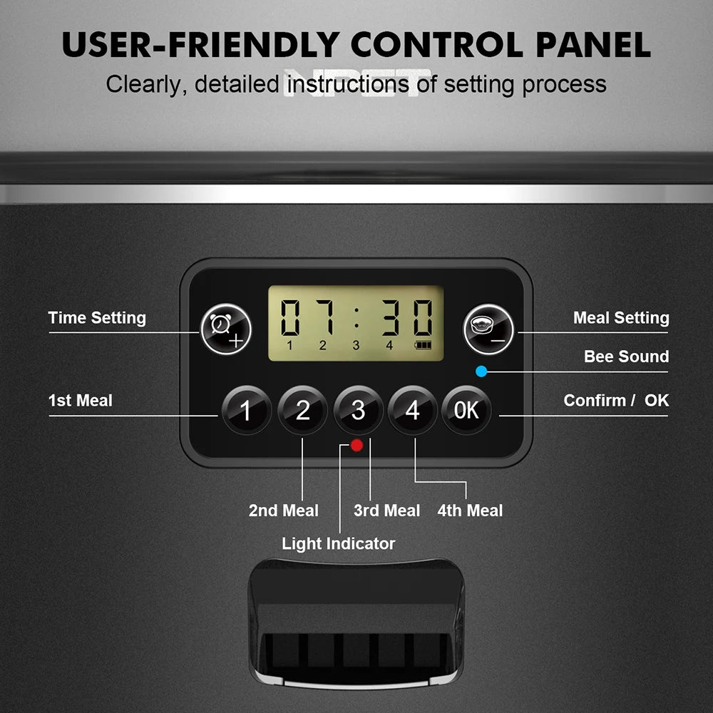 NPET 4L Automatic Feeder for Multiple Pets
