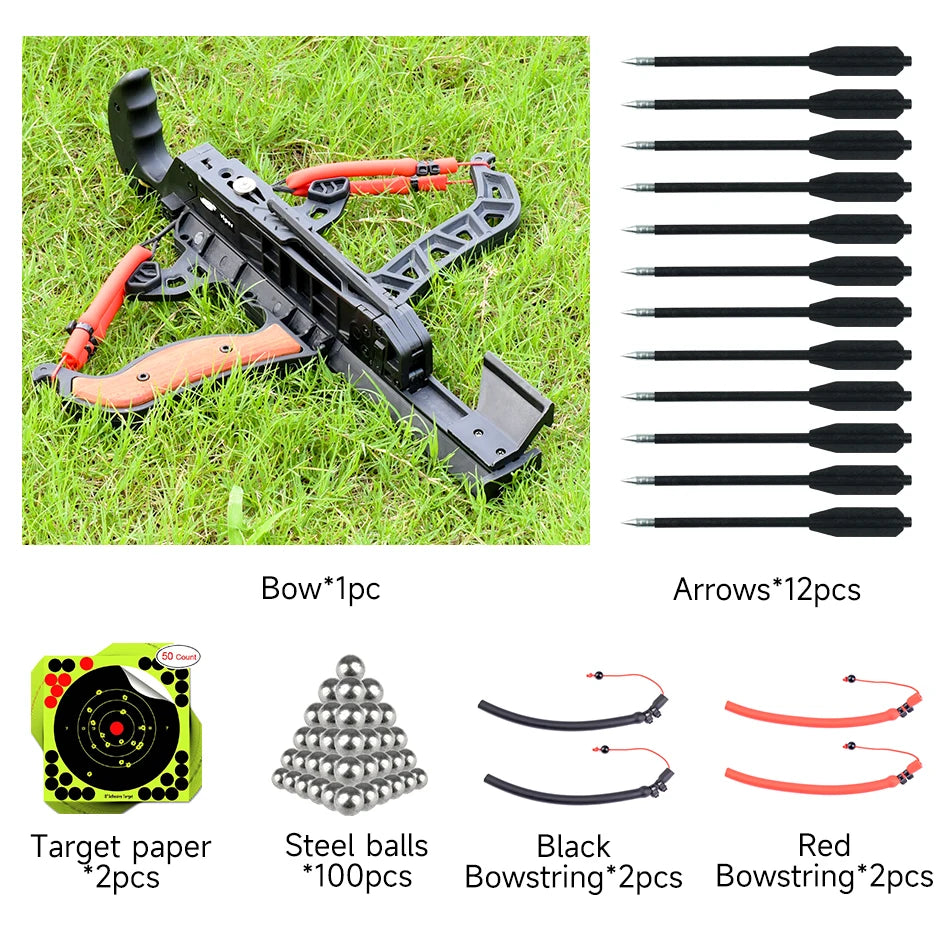 7-shot Archery and Steel Ball Dual-purpose Elastic Compound Bow