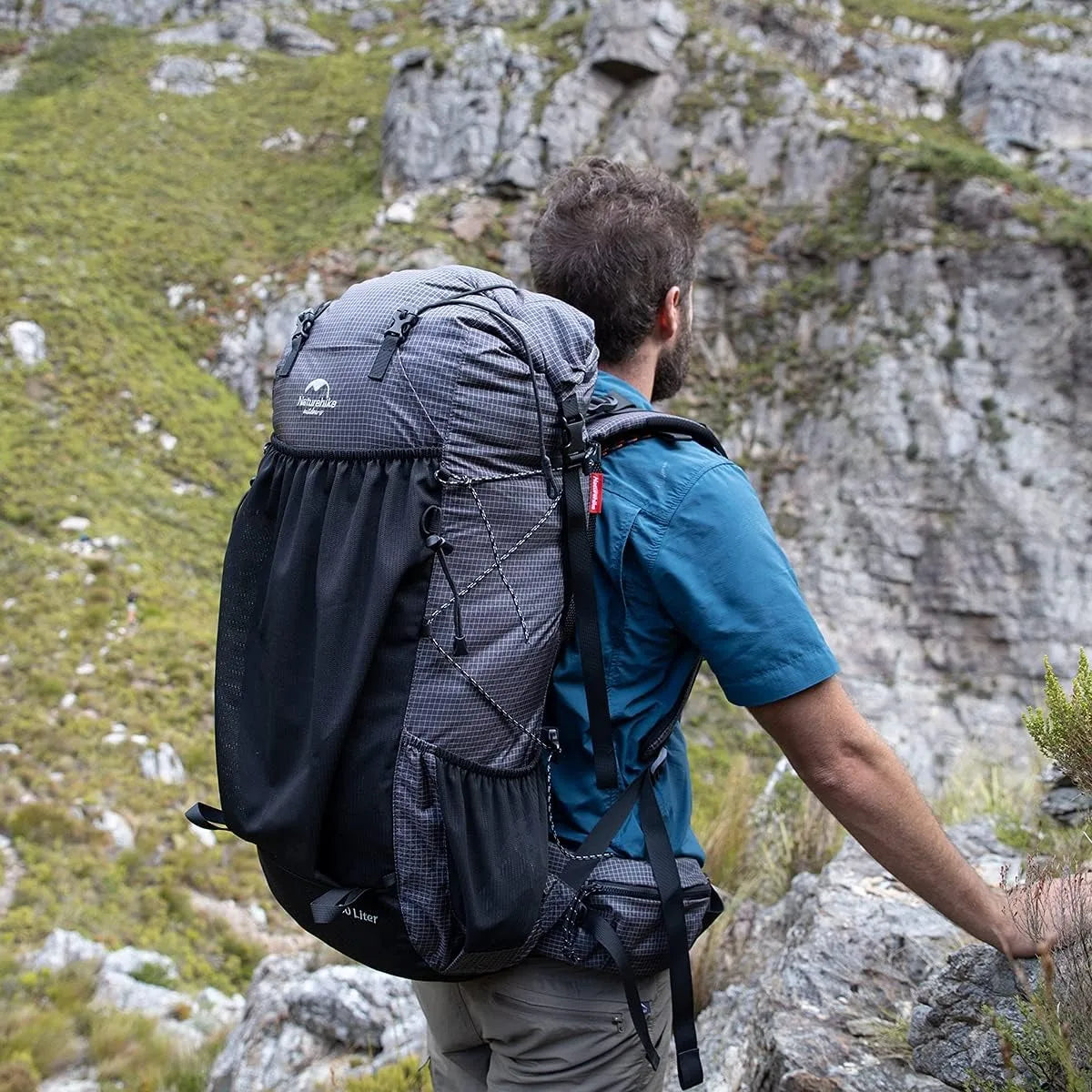 Naturehike 60+5L Waterproof Hiking Backpack with Rain Cover
