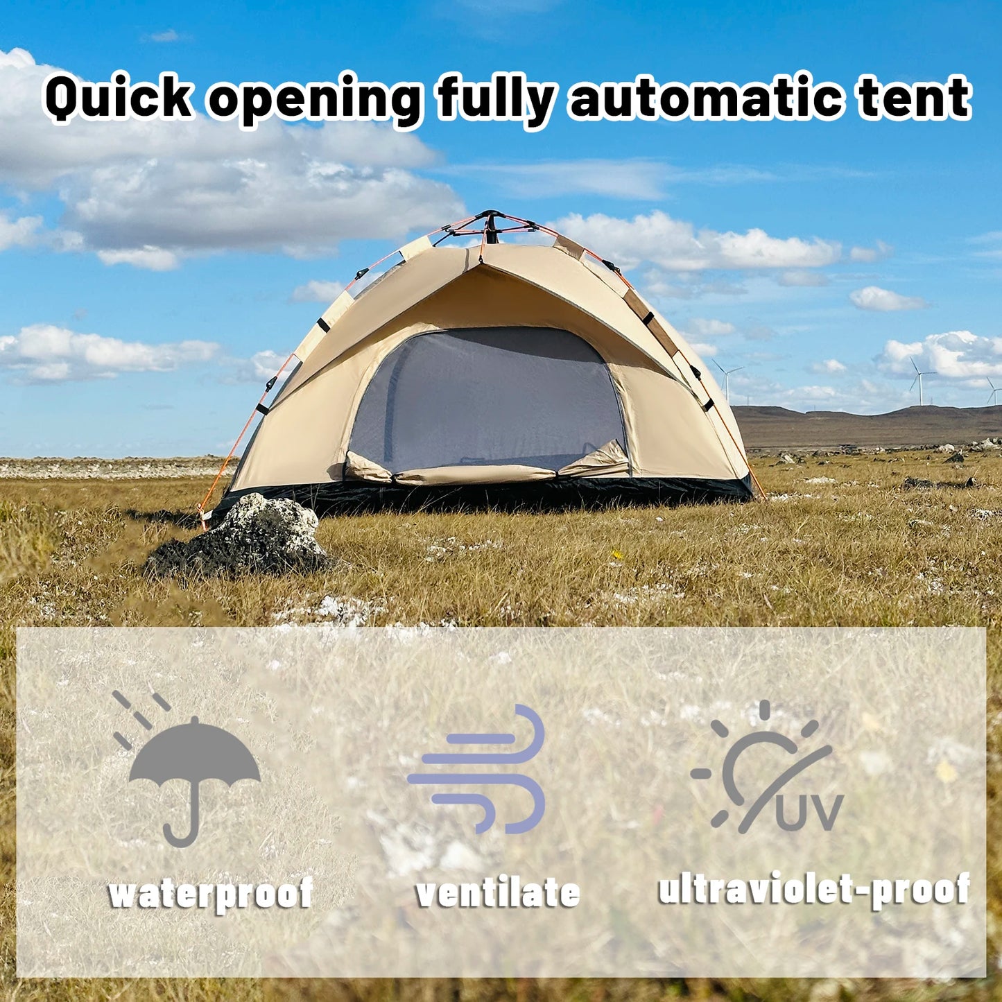 2-4 Person Lightweight Windproof Camping Tents