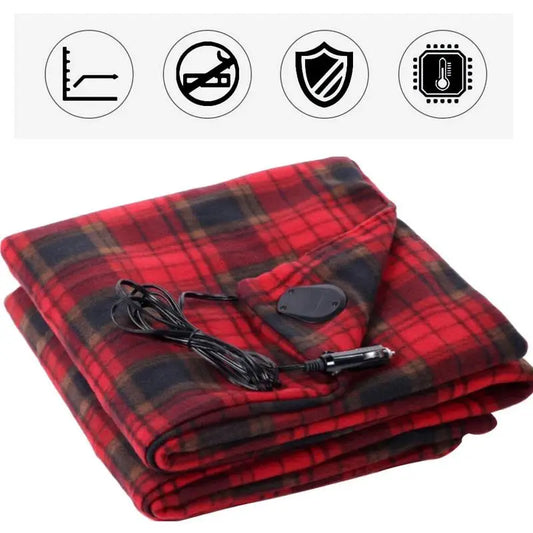 12V Electric Heated Car Throw Blanket