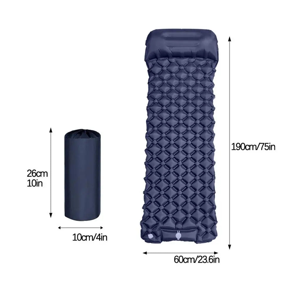 Ultralight Inflatable Camping Mattress with Built in Foot Pump