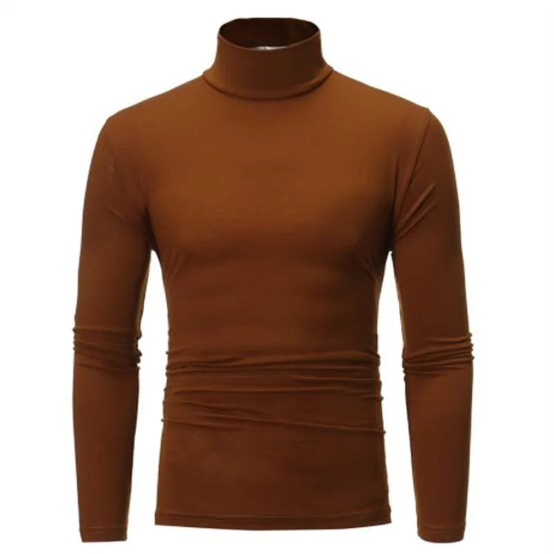 Men's High Neck Long Sleeve Breathable T-shirt-Slim Fit