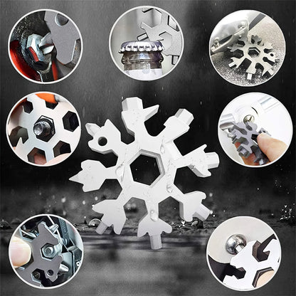 Stainless Steel Snowflake Multitool with Bottle Opener