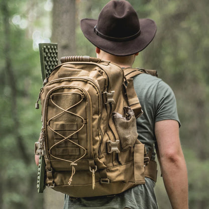LQARMY 65L Outdoor Tactical Outdoor Backpack Military Travel Rucksack