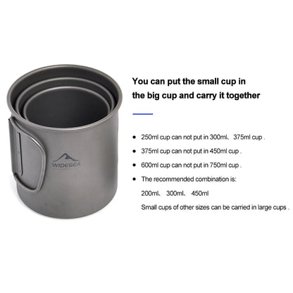 Widesea Titanium Camping Mugs/Cups