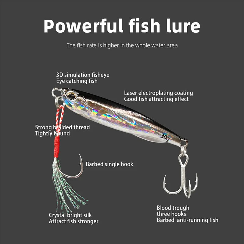 Metal Cast Jig Spoon for Shore Saltwater Fishing