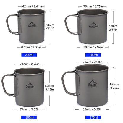 Widesea Titanium Camping Mugs/Cups