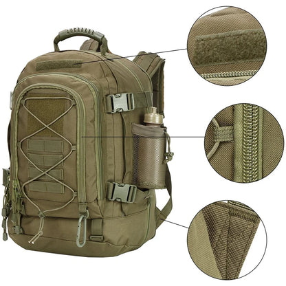 LQARMY 65L Outdoor Tactical Outdoor Backpack Military Travel Rucksack