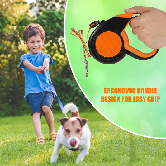 8M Retractable Dog Leash with Non-Slip Handle