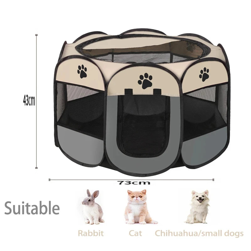Portable Foldable Oxford Cloth Octagonal Pet Tent