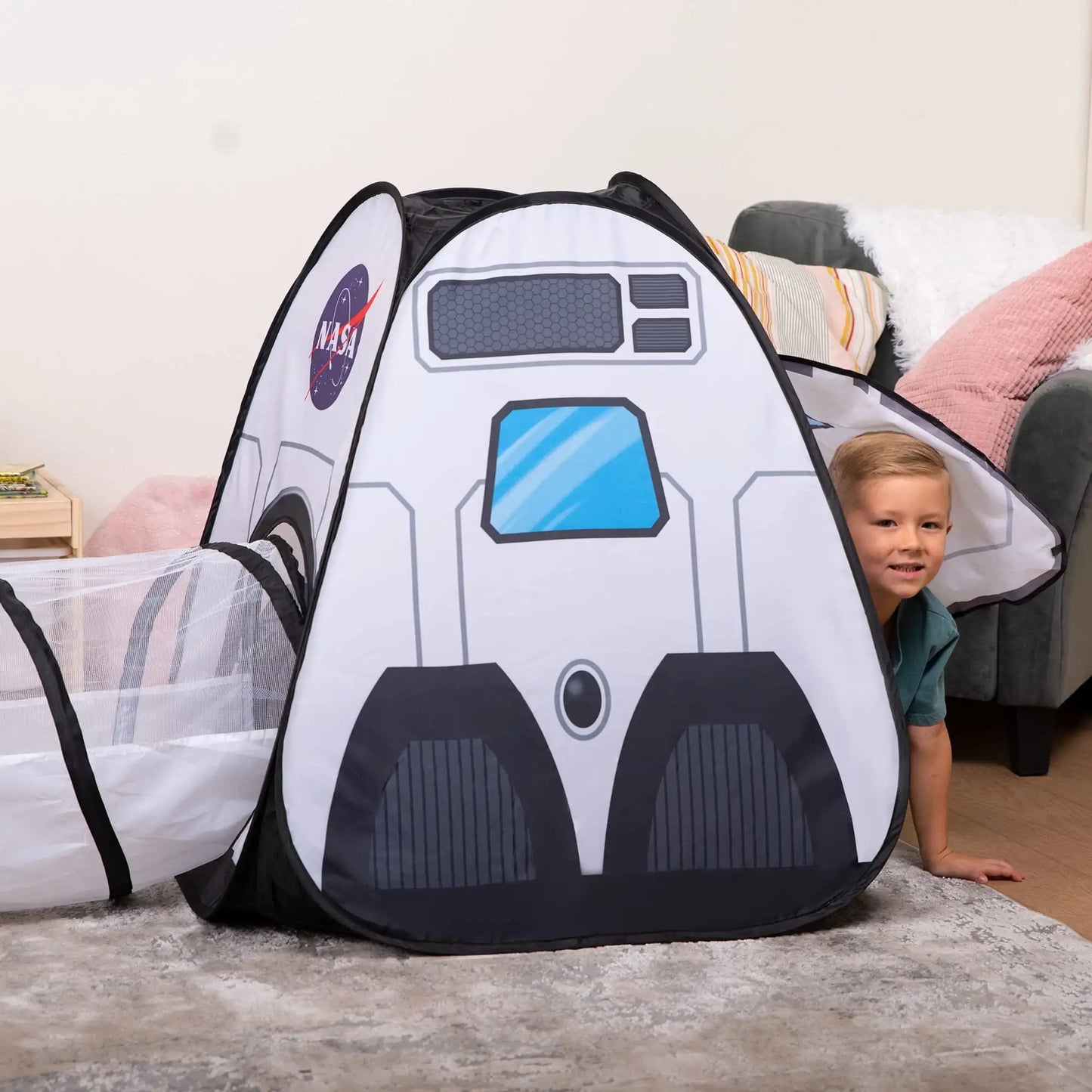 3-Piece Play Rocket Ship Tent for Kids
