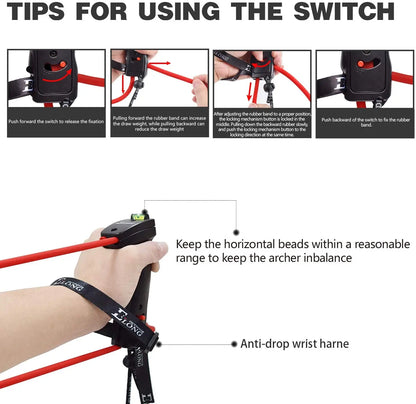 Ambidextrous Portable Archery 9-19lbs Bow Training Band