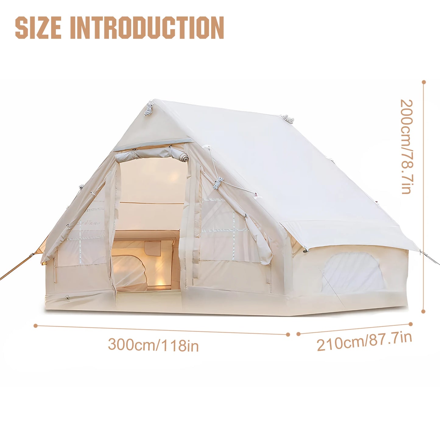 4-6 Person Instant Waterproof Glamping Camping Tent