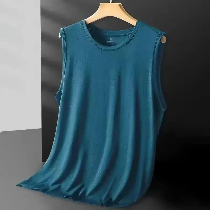 Men's Silk Mesh Lightweight Sports Tank Top