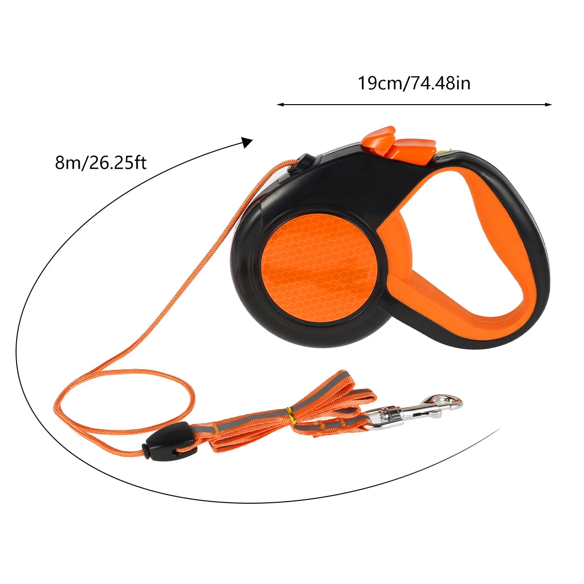 8M Retractable Dog Leash with Non-Slip Handle