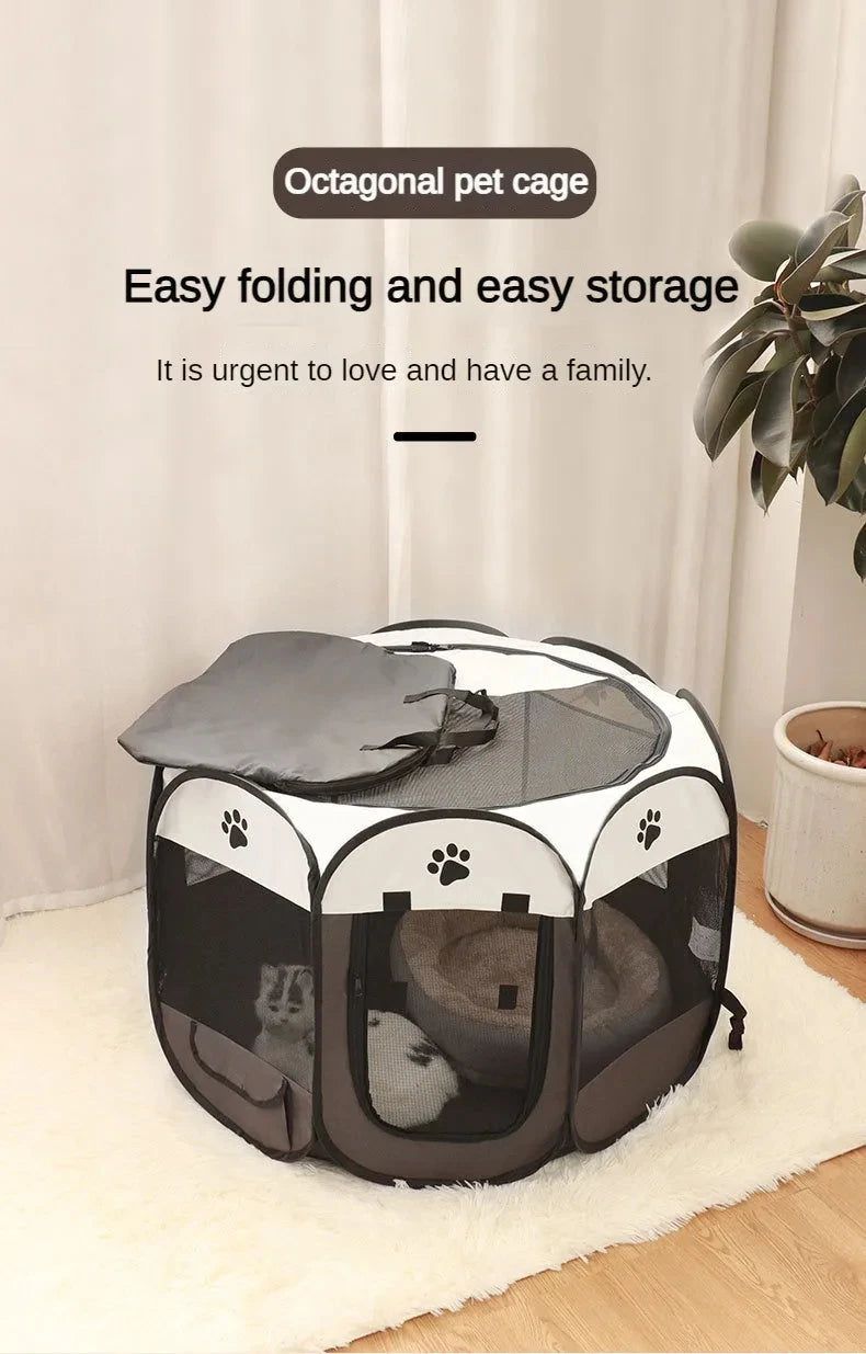 Portable Foldable Oxford Cloth Octagonal Pet Tent