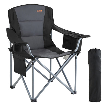 SucceBuy Portable Padded Camping Chair with Lumbar Support