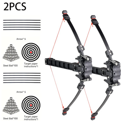 Adjustable Folding Bow for Arrows and Steel-Balls