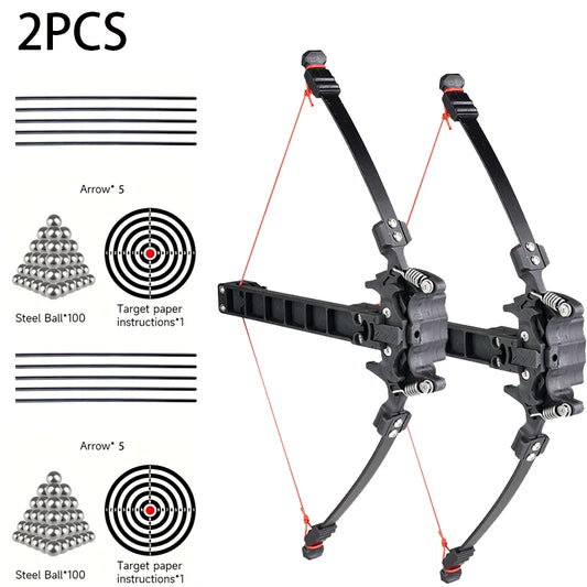 Adjustable Folding Bow for Arrows and Steel-Balls