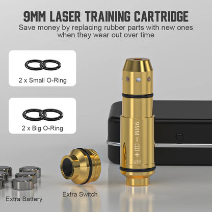 9mm Red Laser Dry Fire Training Cartridge