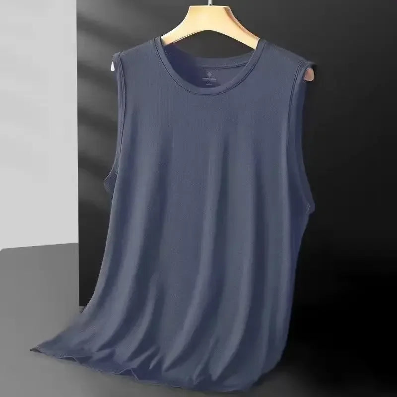 Men's Silk Mesh Lightweight Sports Tank Top