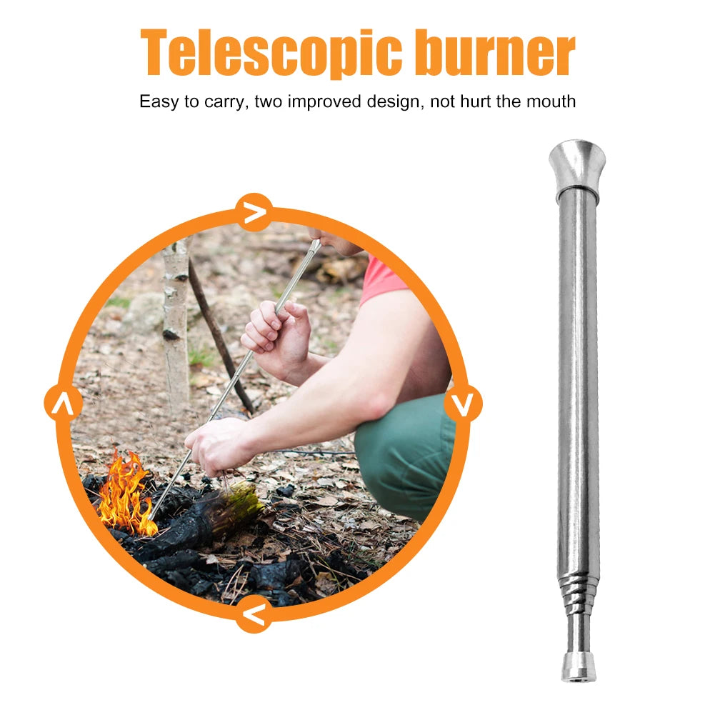 Portable Retractable Fire Blow Tube for Camping