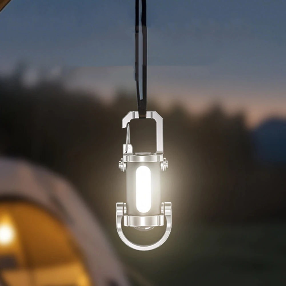 Type-C USB Rechargeable Waterproof Multifunctional Keychain Flashlight