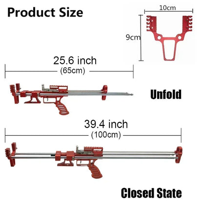 80LBS Telescopic Long Pole Slingshot With Laser