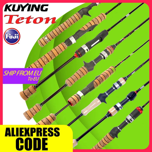 KUYING TETON FUJI-Equipped Carbon Ultralight Fishing Rod
