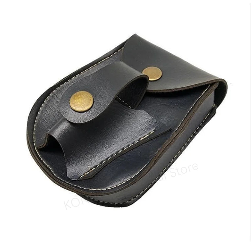 Black/Brown Slingshot and Steel Ball Leather Holster/Carrier