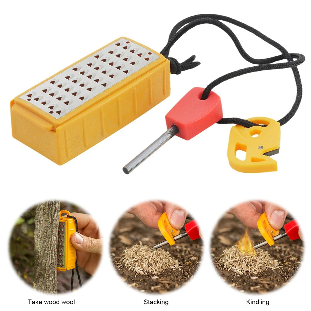 Compact Tinder Maker Tool with Fire Starter