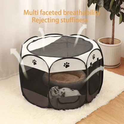 Portable Foldable Oxford Cloth Octagonal Pet Tent