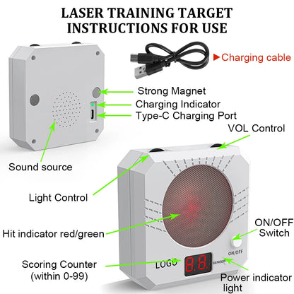 Infrared Electronic Laser Target with Scoring Sound Effects