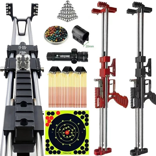 80LBS Telescopic Long Pole Slingshot With Laser