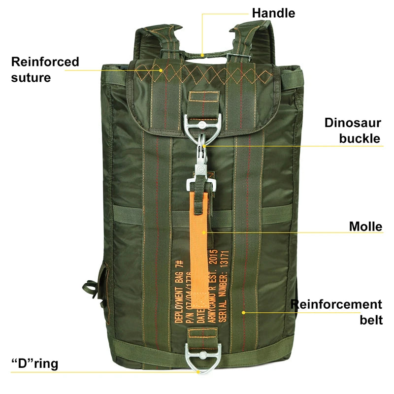 Durable Lightweight All-Purpose Outdoor Parachute Carryall Backpack
