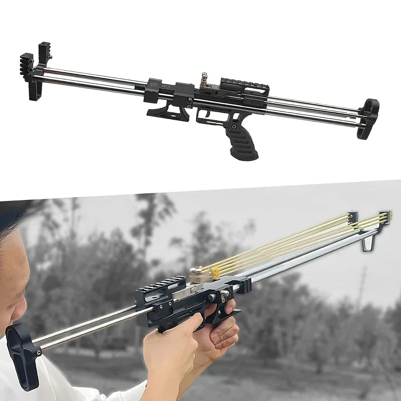 80LBS Telescopic Long Pole Slingshot With Laser
