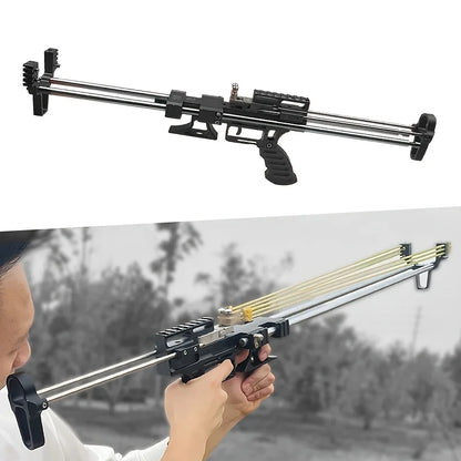 80LBS Telescopic Long Pole Slingshot With Laser