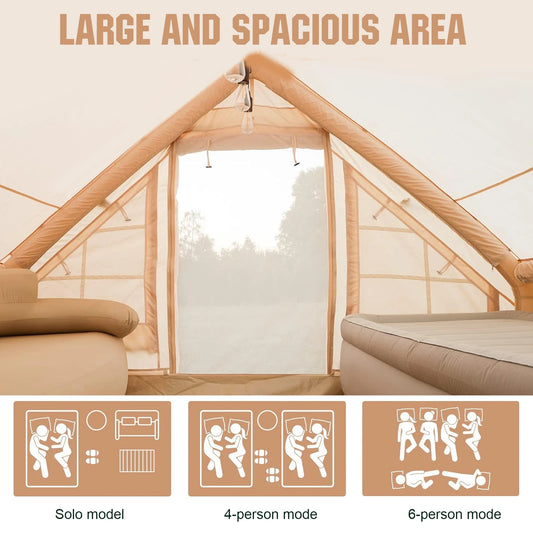 4-6 Person Instant Waterproof Glamping Camping Tent