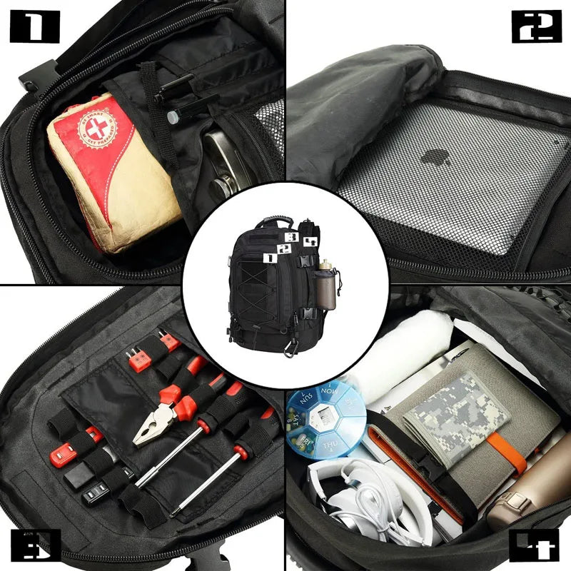 60L Military Backpack for Camping Hiking or Travel