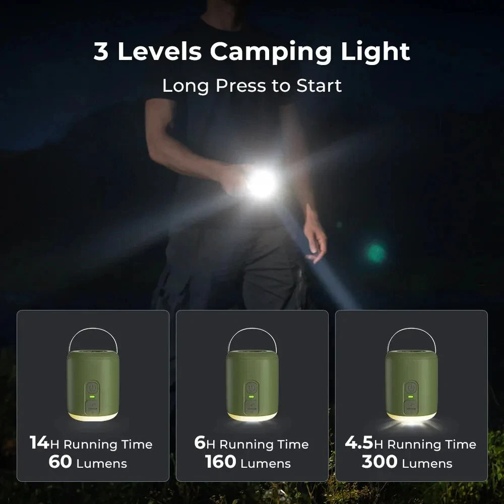 WESTTUNE Waterproof Tiny Air Pump Lantern with Magnetic Design