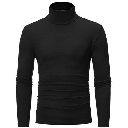 Men's High Neck Long Sleeve Breathable T-shirt-Slim Fit