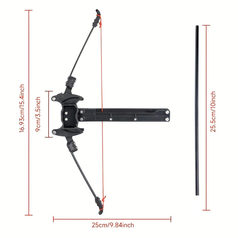 Adjustable Folding Bow for Arrows and Steel-Balls