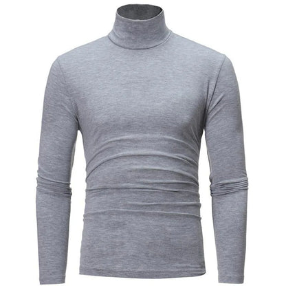 Men's High Neck Long Sleeve Breathable T-shirt-Slim Fit