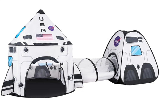 3-Piece Play Rocket Ship Tent for Kids