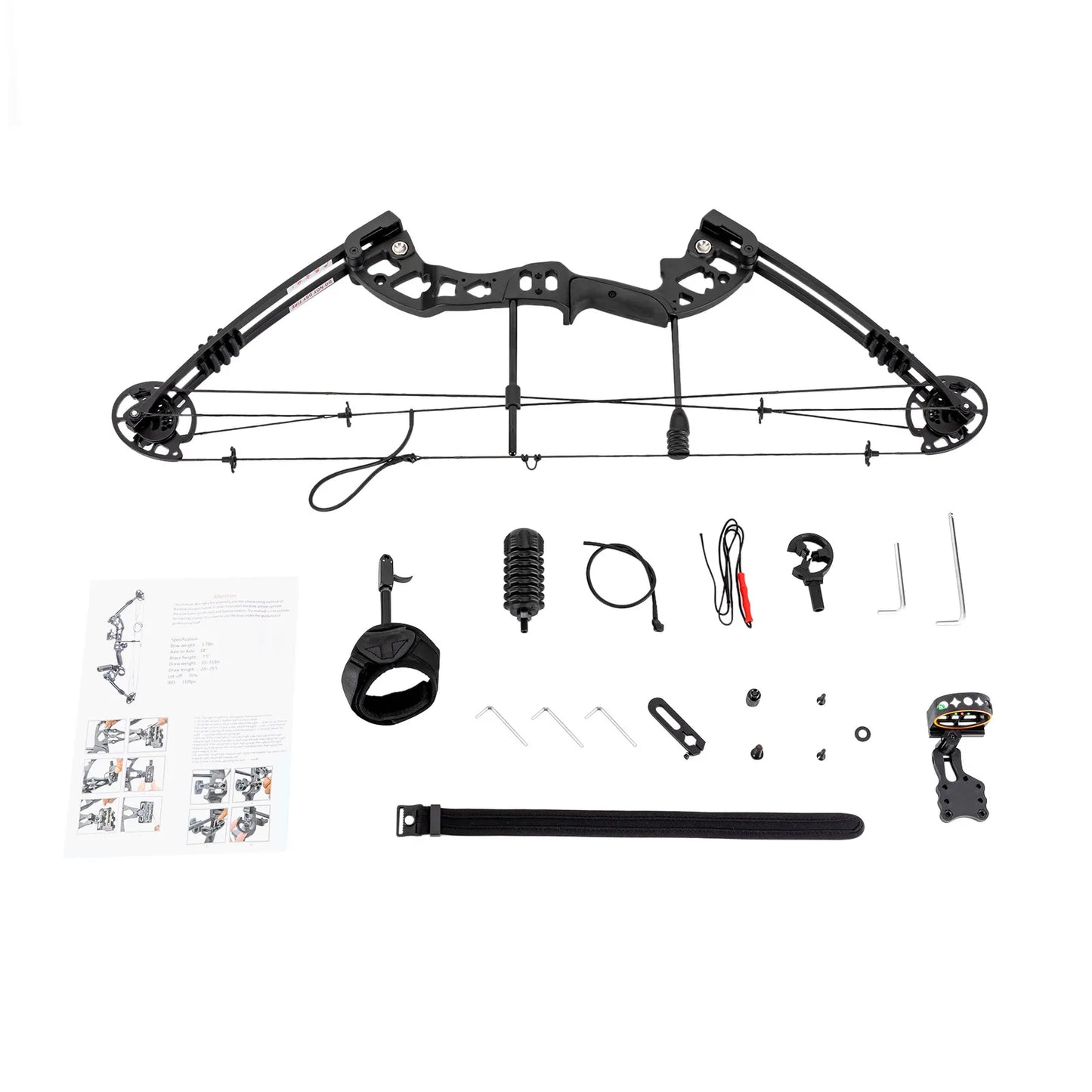 Right-Handed 30-55lbs Compound Bow 12 Arrows Arch Set