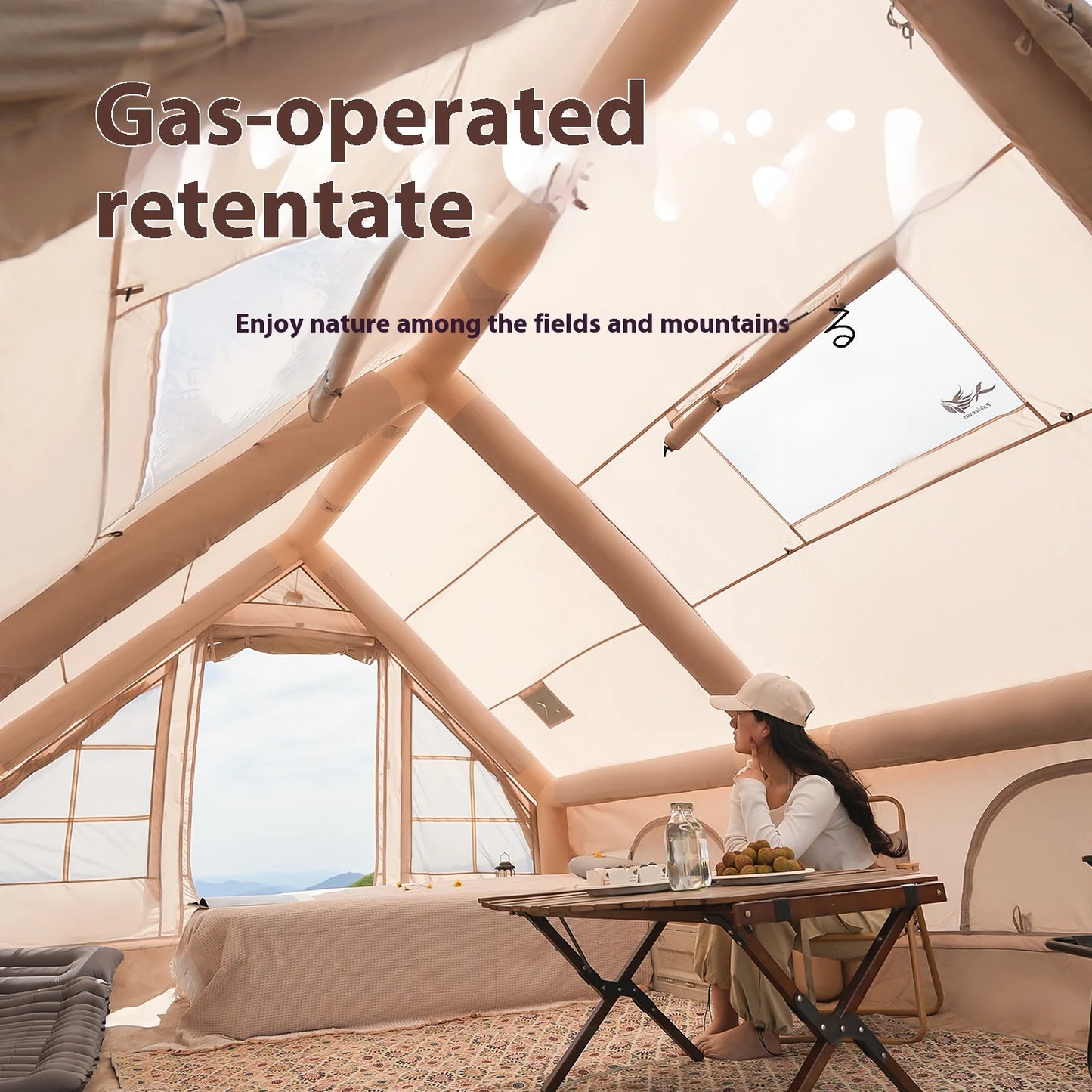 4/6/8 Person Inflatable Tent with Stove Plug
