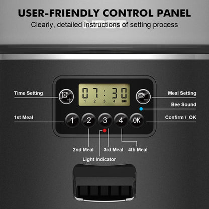 NPET 4L Automatic Feeder for Multiple Pets