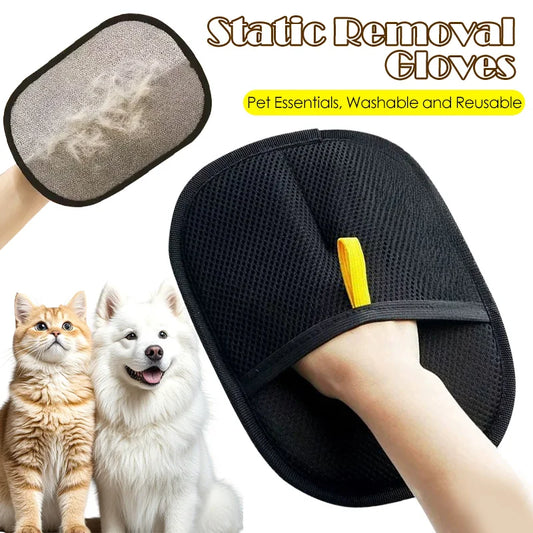 Reusable Static Removal Pet Grooming Gloves