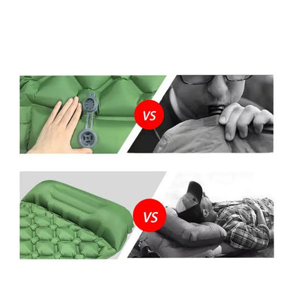 Ultralight Inflatable Camping Mattress with Built in Foot Pump